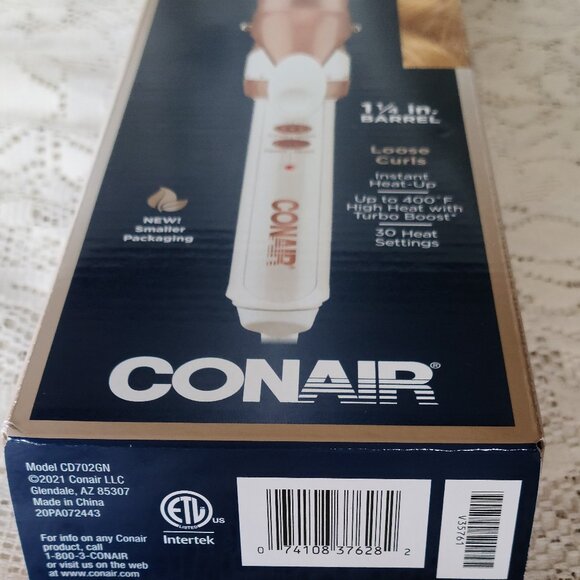 CONAIR DOUBLE CERAMIC 1&1/4'' CURLING IRON|SOFT CURLS MEDIUM TO LONG HAIR - Picture 2 of 9